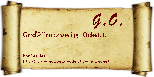 Grünczveig Odett névjegykártya